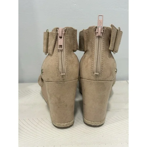 Ugg Australia Calla Women Shoes Brown Sz 7.5Leather Strap Platform Wedge Sandals - Picture 9 of 9